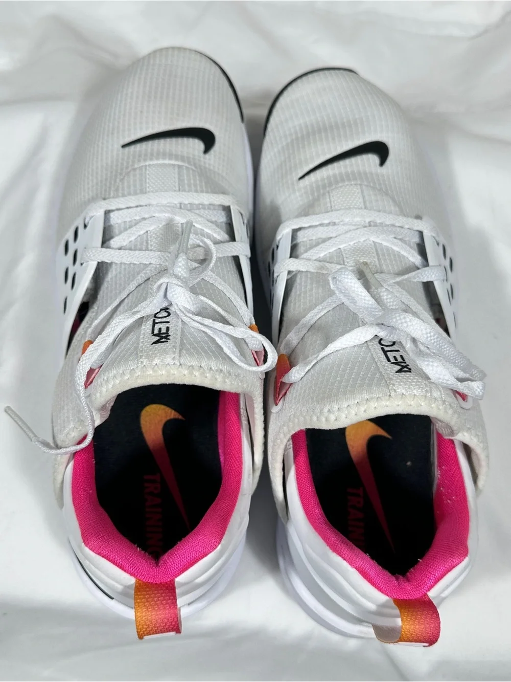 Nike Free Metcon 2 White Fuchsia Pink Women Sz 11 Training Shoes CD8526-100